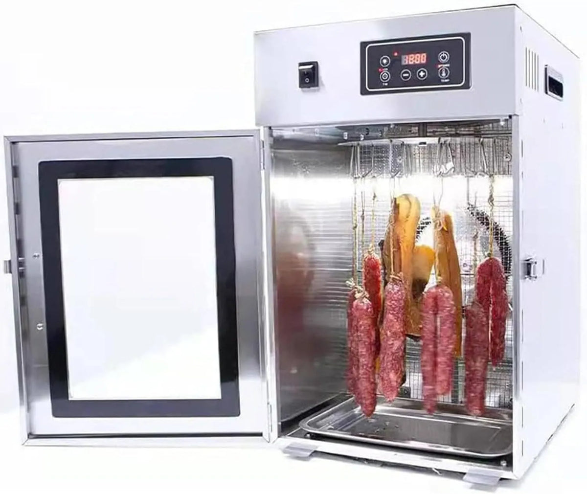 Industriële droger met 30-90 °C, 24 uur, 30 minuten, 800 W, timer, RVS en gerichte luchtcirculatie
