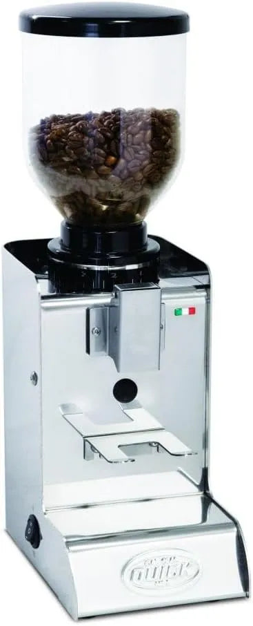 Molen met zilver en compact ontwerp, Quickmill 060-O-EVO-AS Zilver Compact Elektrische Koffiemolen