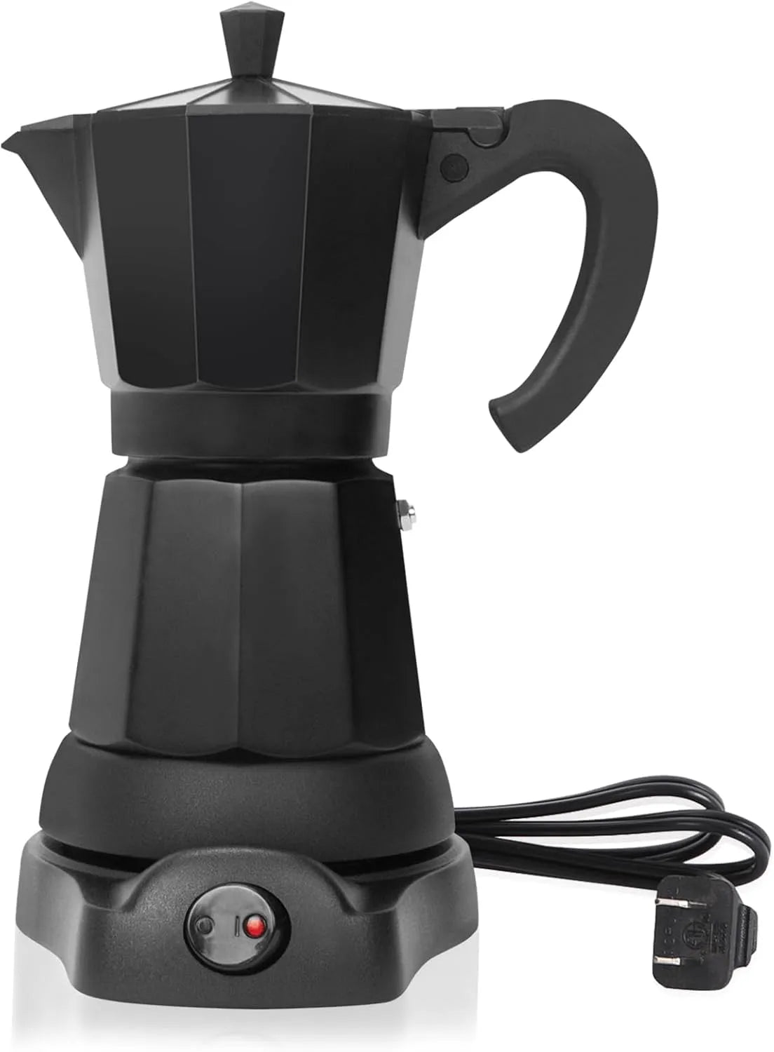 Espressomachine met 300 ml, 50 ml en waterreservoir, draagbare koffiemachine met 6 kopjes