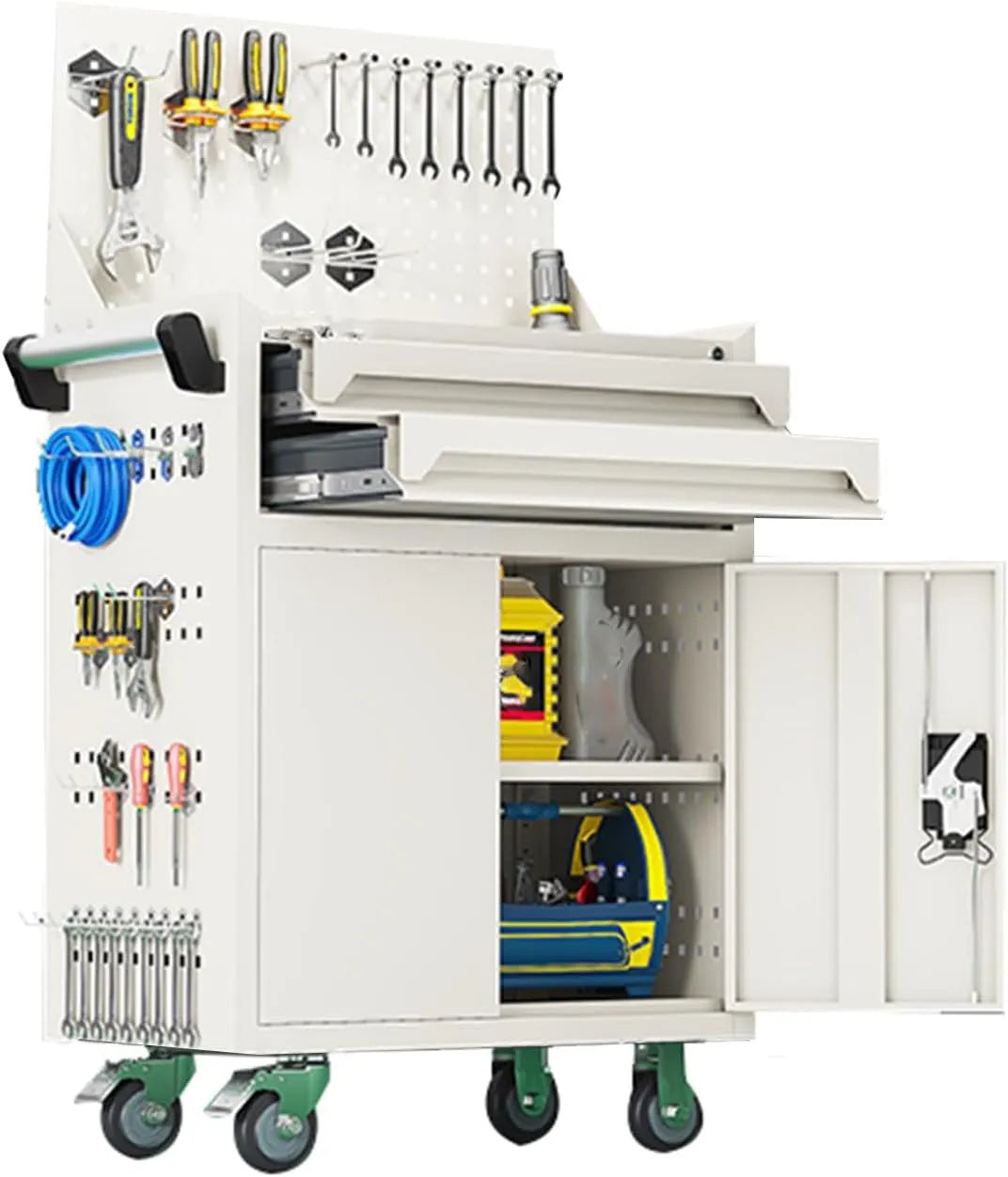 Tool nizer met Der & PegboardGa Sto Unit Werkbank Kabinet met Handvat voor Gereedschap & Ga nizat met voor Gereedschap & Ga nizat