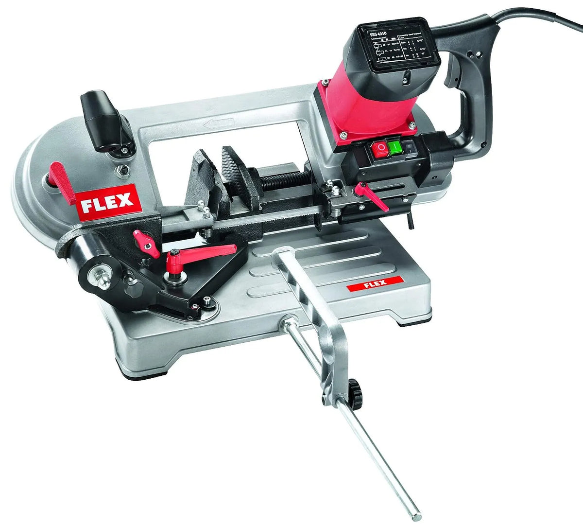 Zaag met 850 W, 13 mm, 1335 mm, RVS, aluminium, ruime kabellengte en rood