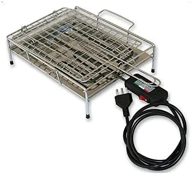 Barbecue met 220V, 1900 W, waterreservoir en RVS, Stella Soc. Coop. La Stella G6 Elektrische barbecue van RVS