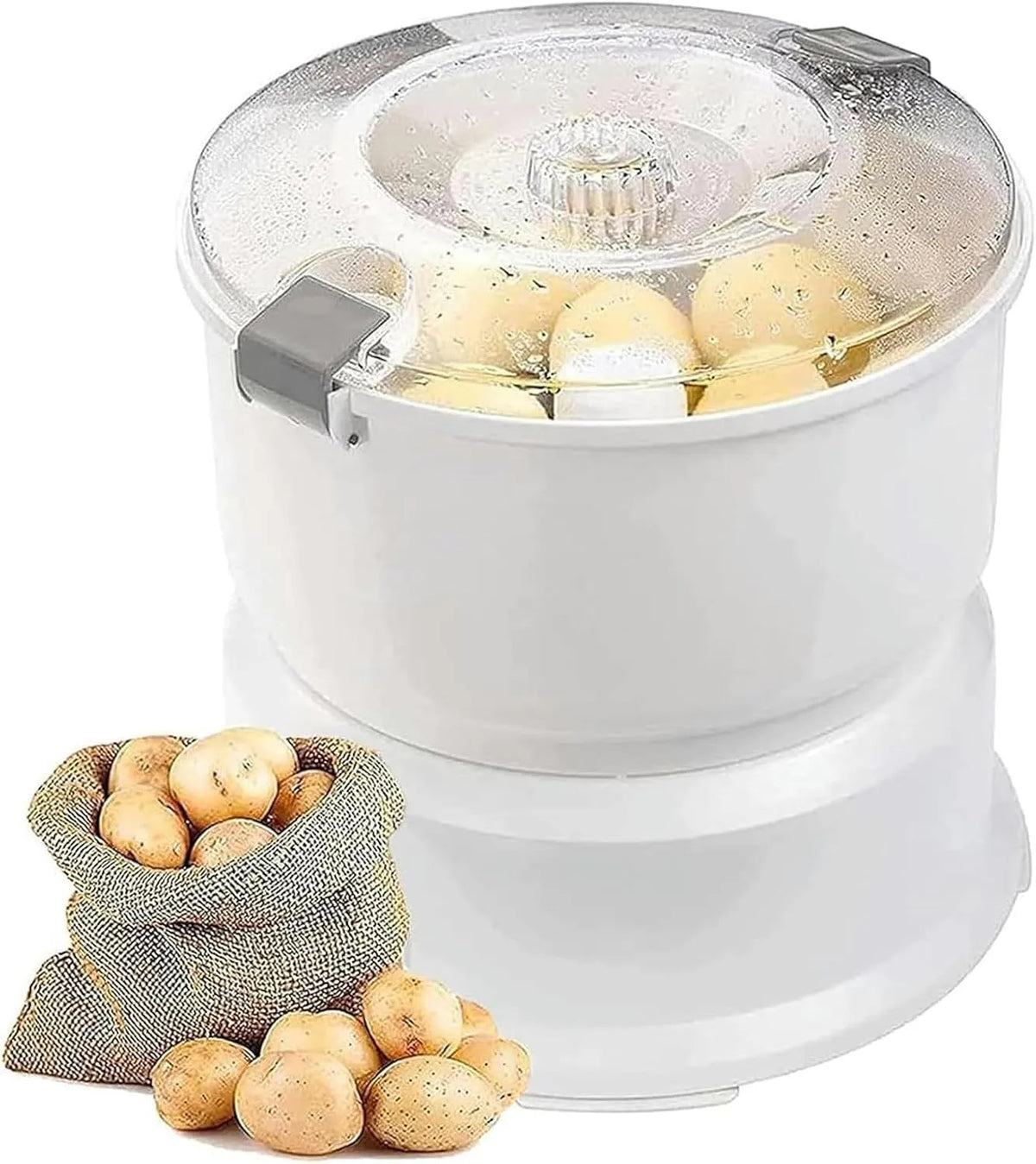 Machine met capaciteit van 1 kg voor snelle groenteschillen en centrifugeren, 85 W automatische schilmachine met container