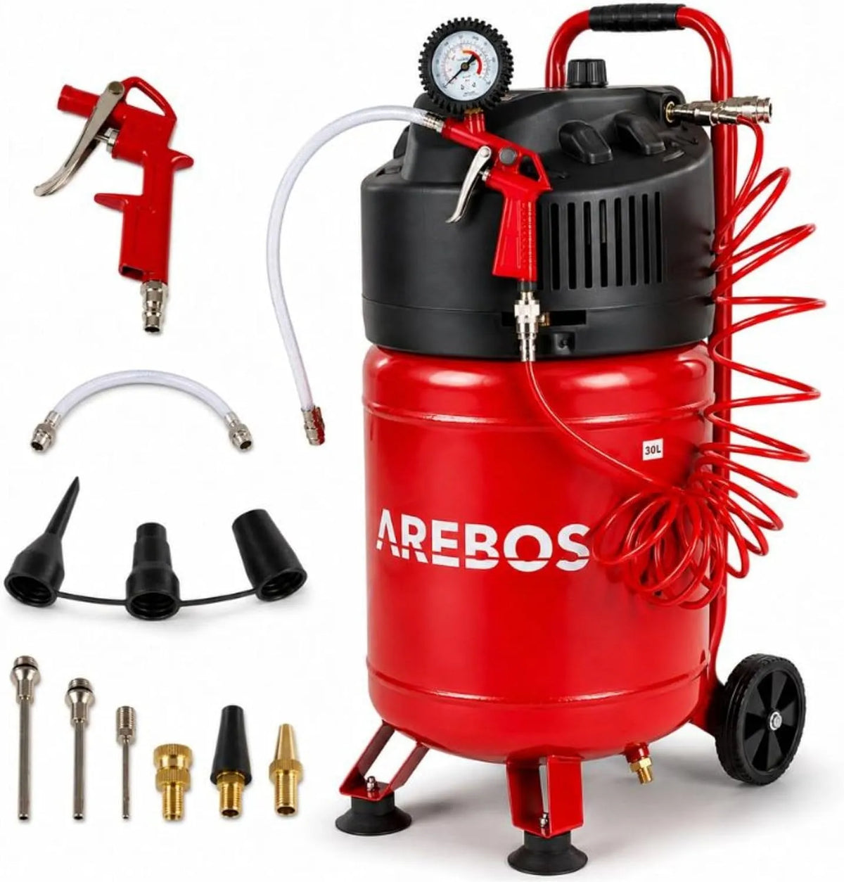Arebos Perslucht compressor luchtcompressor 1500 W met 1500 W