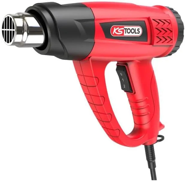 Heteluchtpistool met 2000 W, 300 °C, 650 °C, 10 °C en digitaal display