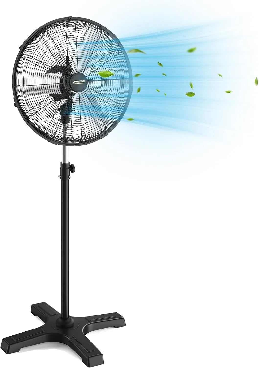 Ventilator met 50 cm, 4 snelheden, 62 W, geluidsarme werking en oscillatiefunctie