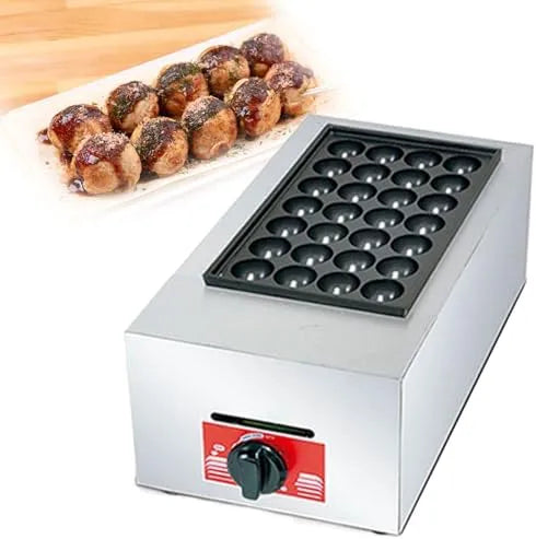 Mini Takoyaki Machine, RVS Body voor Bakkerij Restaurant Huis Keuken, Anti-aanbak Mini Takoyaki Machine met Onafhankelijke Temp Control, Snelle
