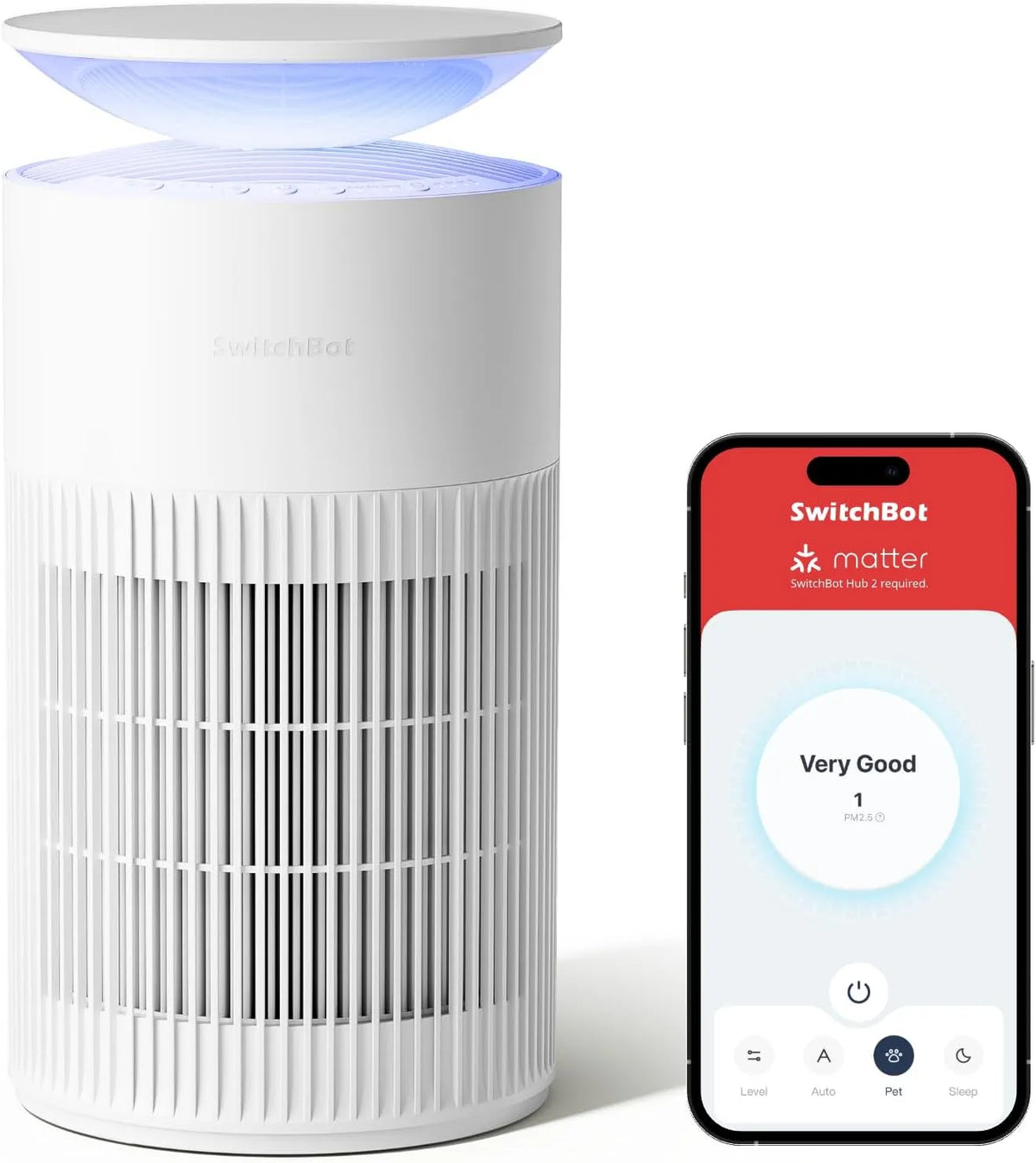 Luchtreiniger, CADR 400m3/h Tot 83m2, HEPA-Filter, 20dB Slaapmodus, Stof, Pollen, Huisdiermodus Voor Gezinnen Met Huisdieren