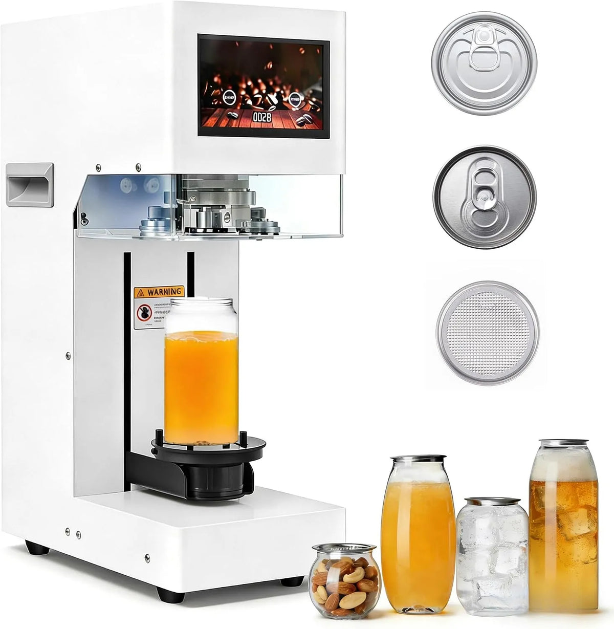 Fles inblikken machine, 165 W automatische bliksealer, voor aluminium blikjes en, fles inblikken machine met teller en led-aanraakbediening
