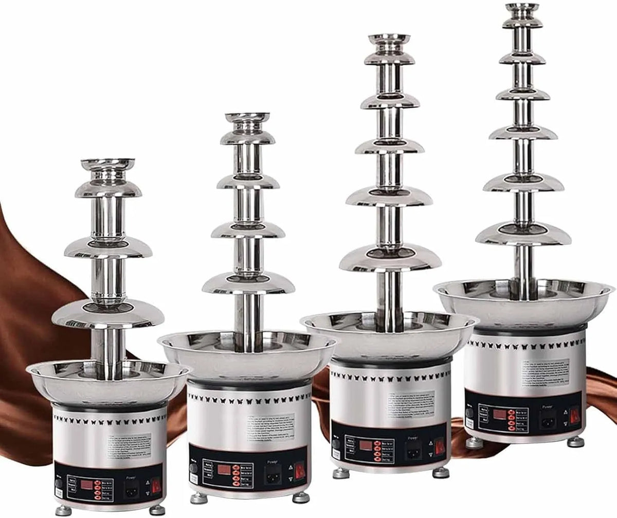 Chocoladefondue Fontein Machine, Koekjes,6Tier, Kersen, Aardbeien, Marshmallow