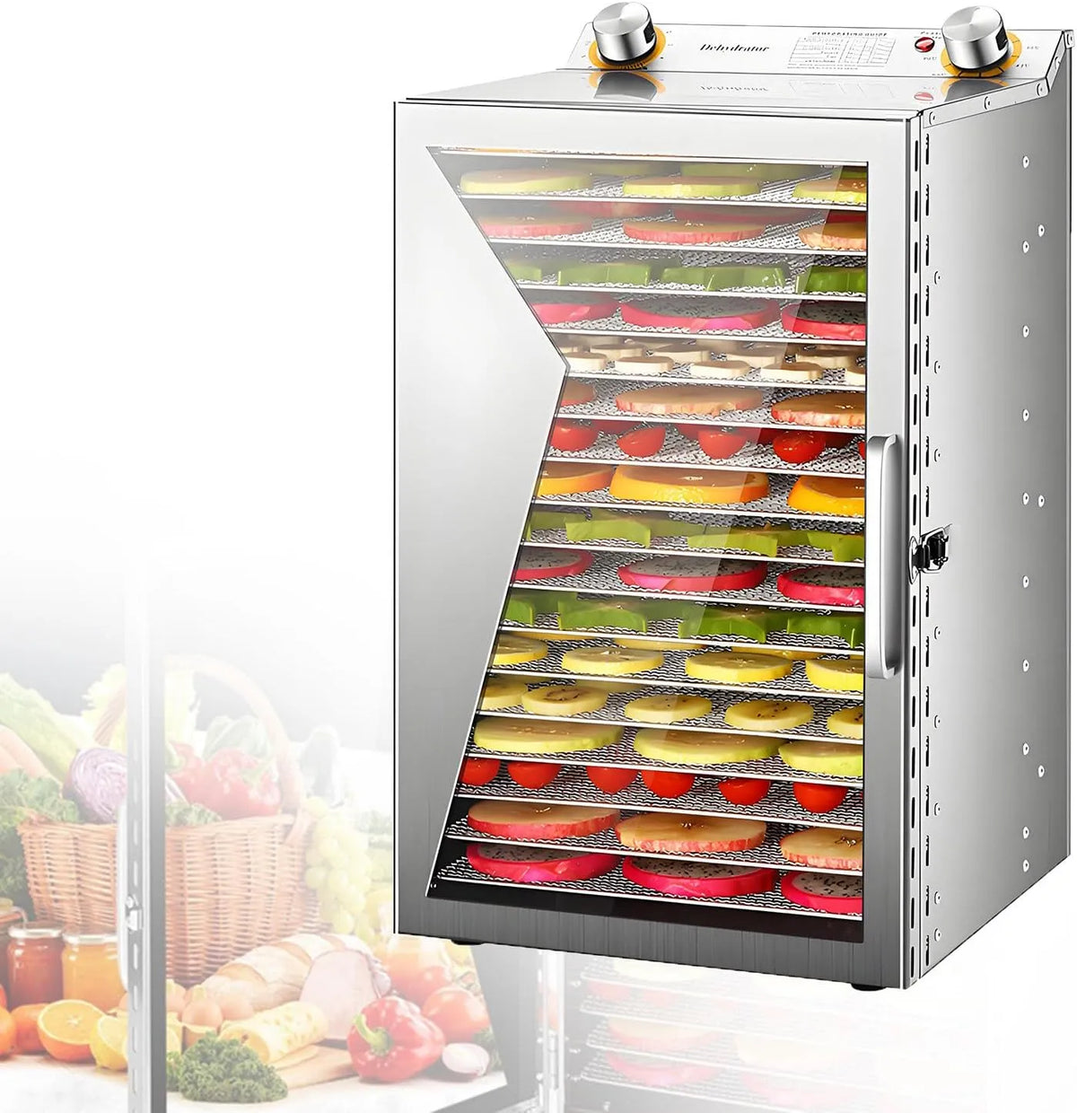 Droger, 30-90 °C, 0-12 Uur, Timer, Voedseldroger, Gedroogde Rundvleeskruiden 18-layer