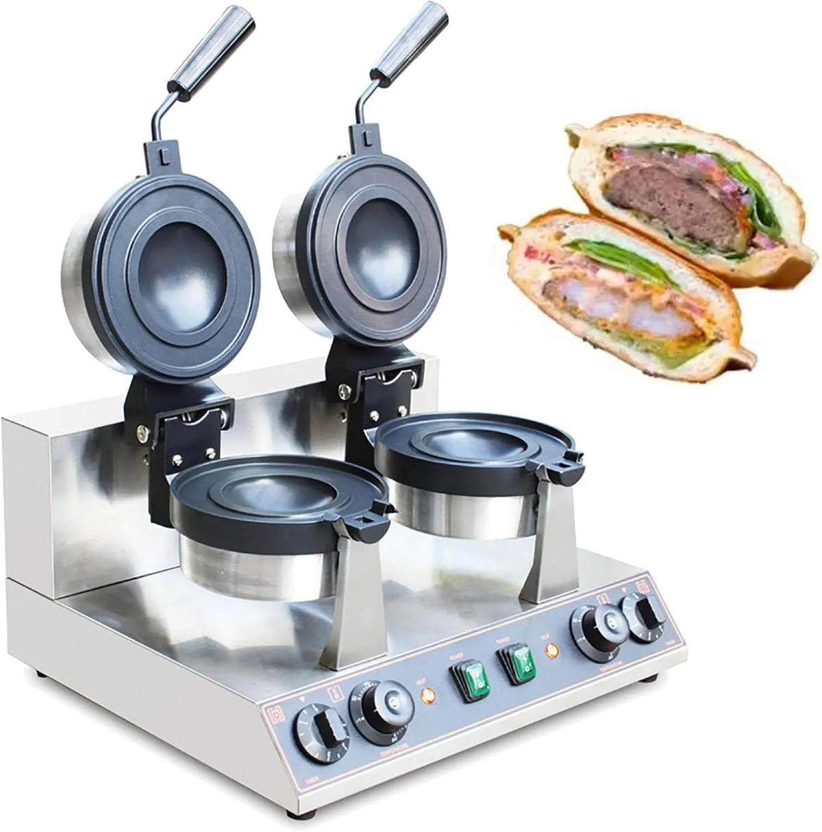 Machine met 50-300 °C, 44,5 x 25 x 26 cm, 50 x 39 x 30 cm, 1300 W, 250°C, 5 minuten, 220 V en RVS