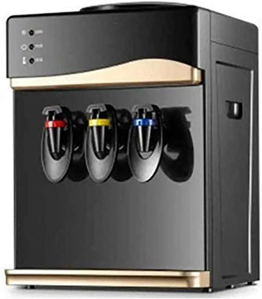 Waterdispenser met Drie Kraan Warm Heet Ijs Kleine Water Dispenser, Goud, Mini Desktop Water Dispenser, Energiebesparende Boiler Koud Water Machine