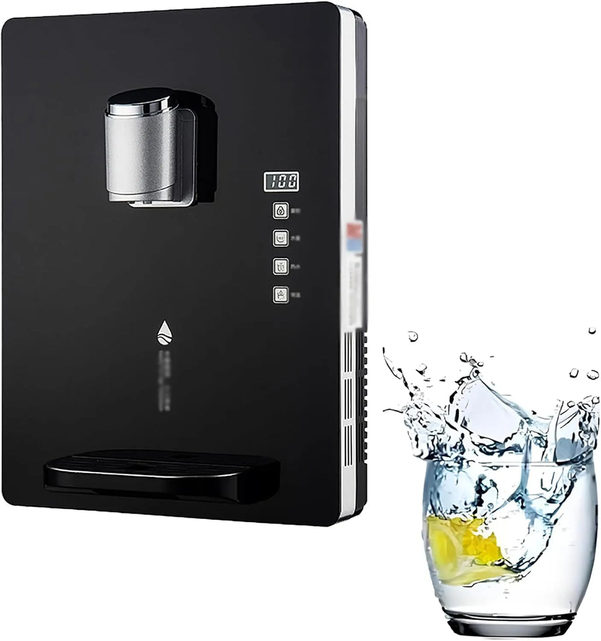 Waterdispenser met 3 seconden, 30 l, wandmontage, aanraakbediening, 320 x 172 x 430mm en geluidsarme werking