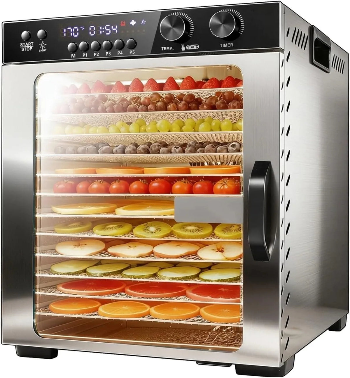 Droger met 50 dB, 900 W, timer en geluidsarme werking