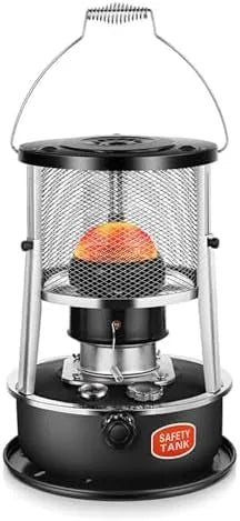 Petroleumkachel met 5,2 l, 2600 W, 9000 BTU, 15-20m2, geluidsarme werking, voor binnen en buiten en zwart