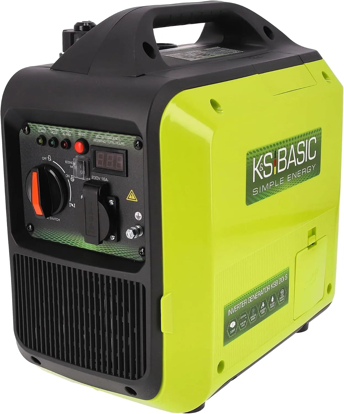 Generator met 2000 W, 70 dB, 2,0 kW, geluidsarme werking en invertertechnologie