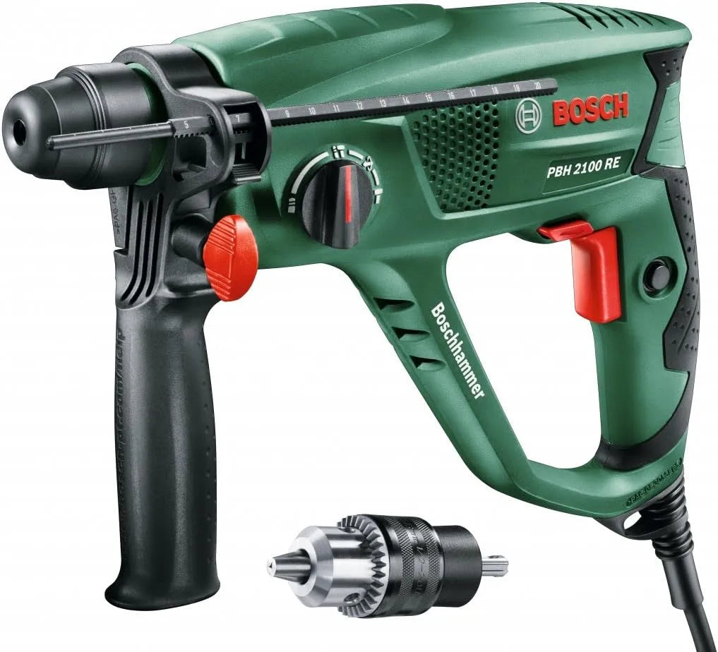 Boormachine, met SDS-adapterboorhouder, in koffer, groen, Bosch