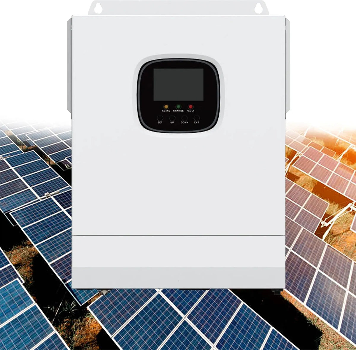 Spanningsomvormer, 3000 W 24V Off-Grid Pure Sinusgolf Hybride Zonne-omvormer, Geïntegreerde MPPT-laadregelaar, Ondersteunt
