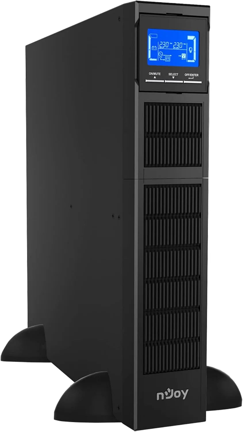 NJoy Balder 3000, UPS-noodstroomvoorziening, C13, C19, 63 x 43,8 x 8,8 cm, 3 KW, online UPS