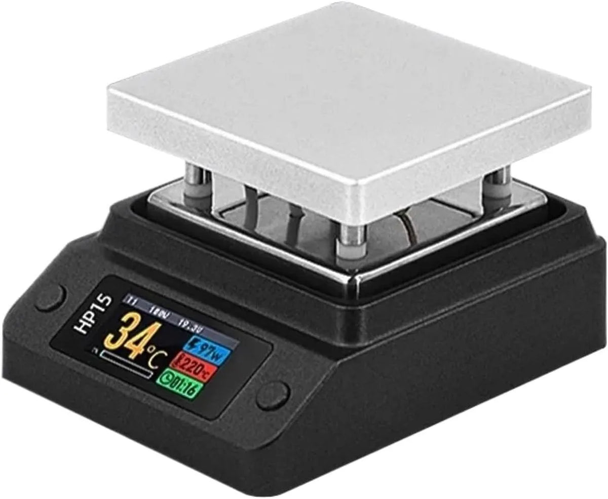 Soldeerstation HP15 met 150 W, 100 W, 260°C, 200°C, 60 seconden, 50°C, timer en regelbare thermostaat