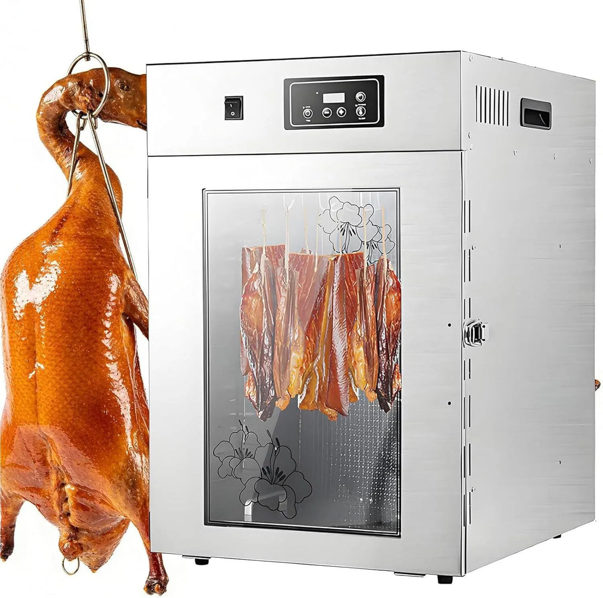 Droger, droogkast van RVS, 24-uurs timer, fruit en yoghurt 15kg, voor kruiden, vlees