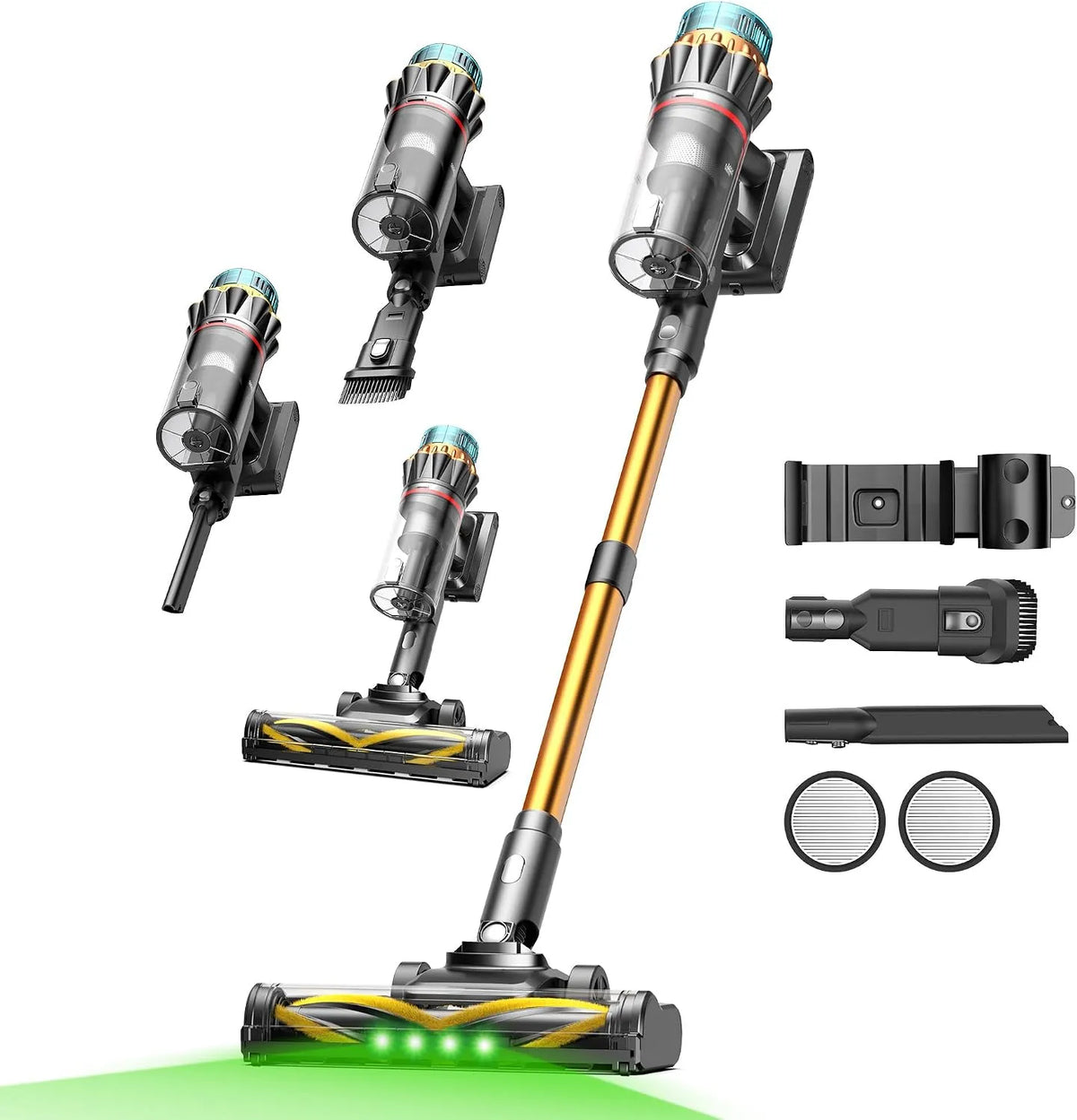 Stofzuiger V14Pro met 60.000 Pa, 60 minuten, 60 kPa, 2200 mAh, 60 dB, digitaal display, draadloze werking en waterreservoir