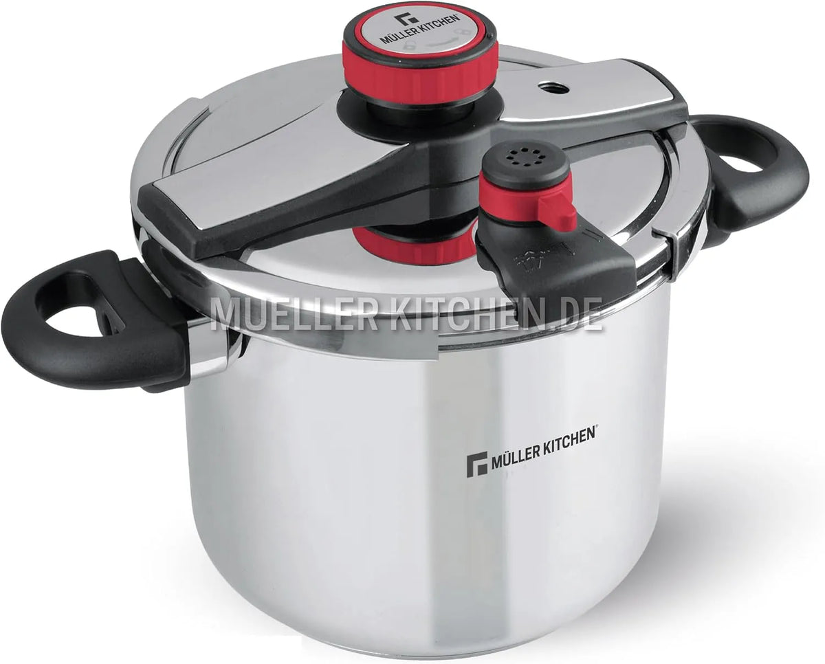 Snelkookpan met 10 L, 24 cm, 130 - 180 KPA, 60 - 90 KPA en RVS