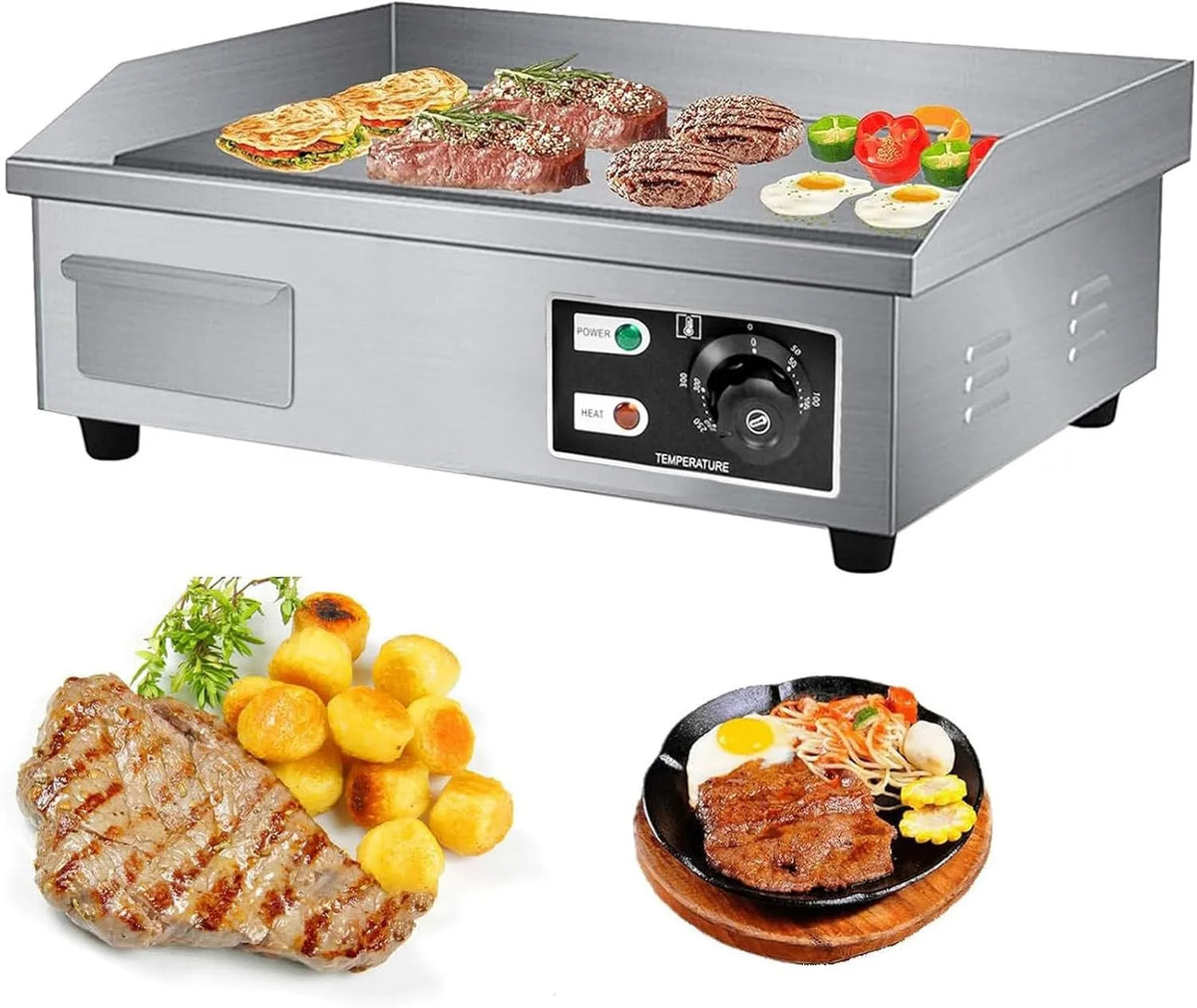 22 'CommerciëLe Elektrische Bakplaat met Temperatuurregeling 122 ° F-572 ° F F-572 met 110V, 1600 W, 220V, 3000 W, 300 °C, regelbare thermostaat
