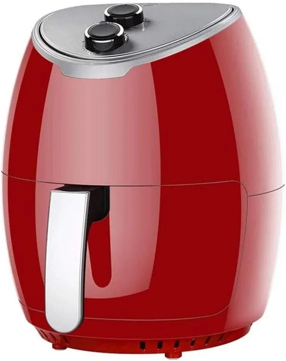 Airfryer met 4L, 110-240v, 1400 W, regelbare thermostaat, zwart en rood
