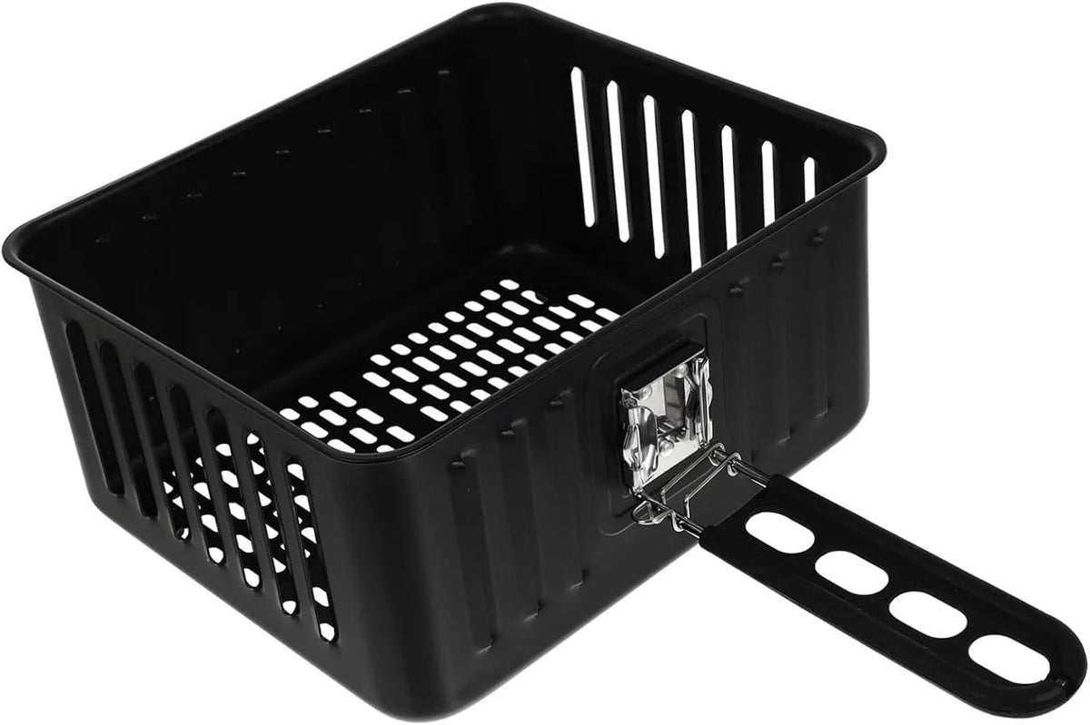Airfryer, Compacte vierkante airfryer mand met ergonomisch handvat, keukenaccessoire voor friet, kip