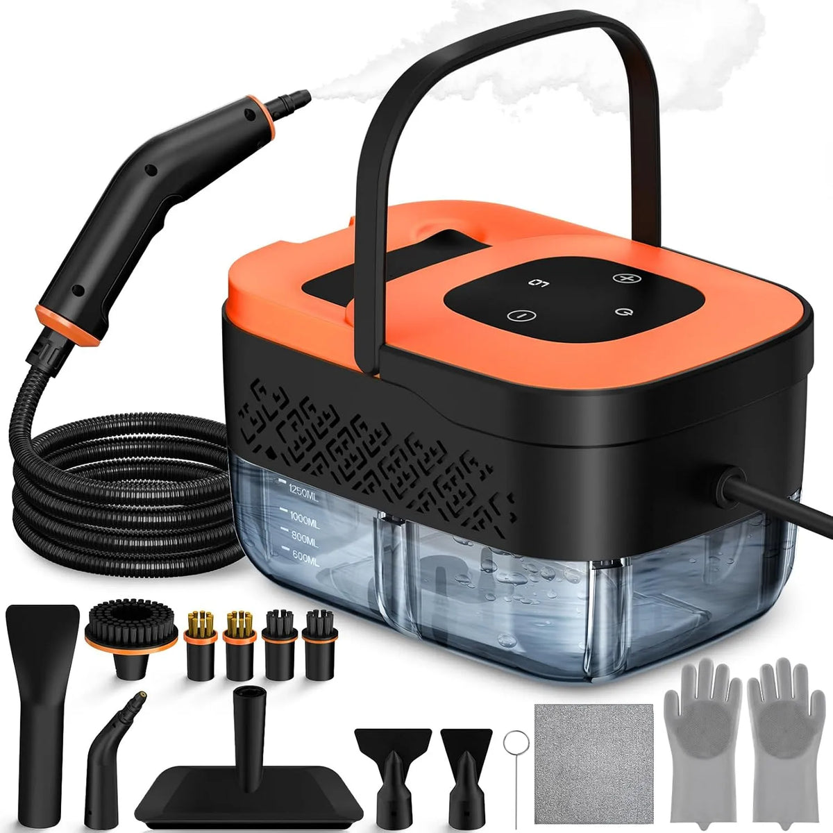 Stoomreiniger met 15 seconden, 3BAR, 1500 W, Aanraakbediening, waterreservoir, handmodel en hogedrukstoom