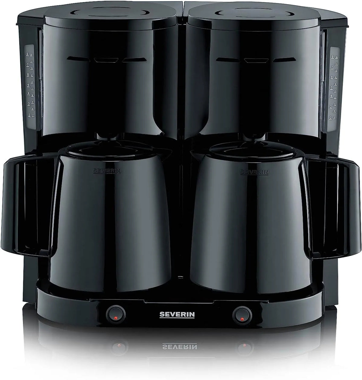 Espressomachine, koffiezetapparaat voor maximaal 16 kopjes, aantrekkelijke filtermachine met 2 thermoskannen, KA 9315, zwart