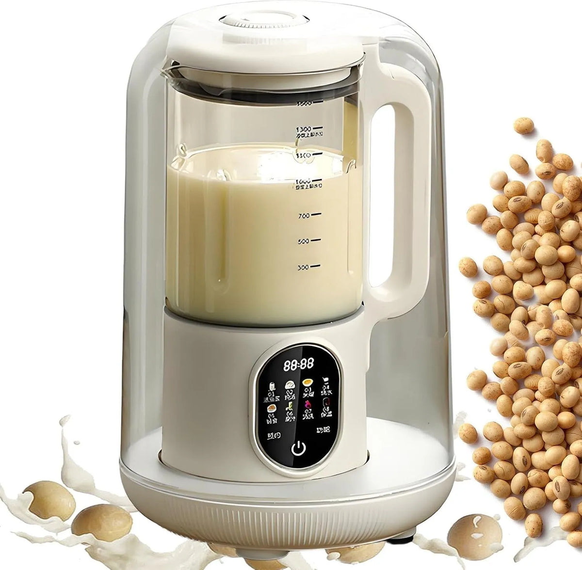 In-1 Notenmelk Machine met 1500ML, aanraakbediening, geluidsarme werking en RVS