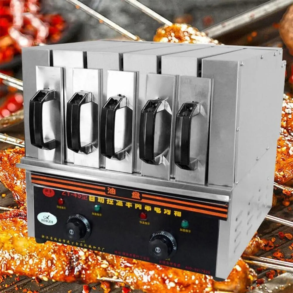 Barbecue, 3600 W rookloze 50 spiesen grillovenmachine, voor tuinpicknick kamperen binnen buiten, 5 groepen kebabrotisserie maken spiesenoven