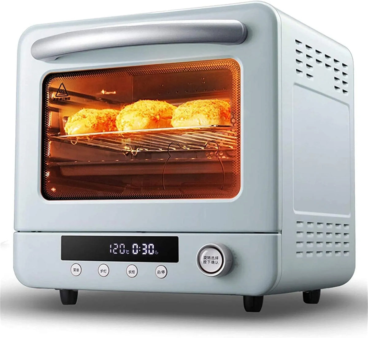 Inbouwoven met 100 °C, 230 °C, 24 uur, regelbare thermostaat, geluidsarme werking en RVS
