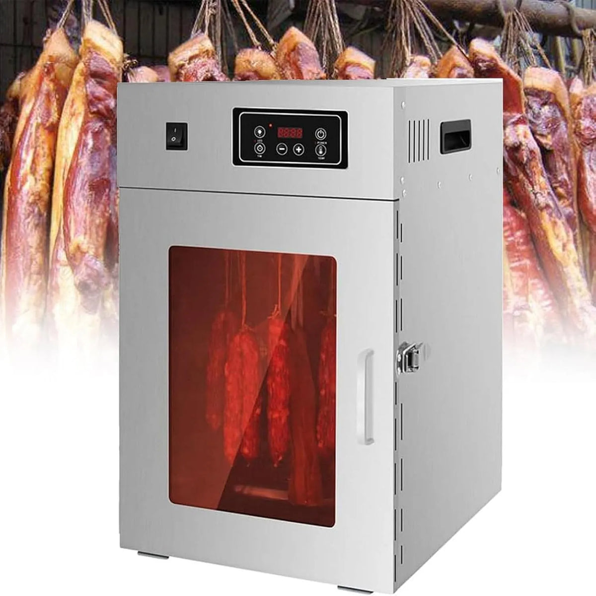 Droger met timer, 800 W, 24 uur, 30 minuten, 90 °c, RVS en gerichte luchtcirculatie
