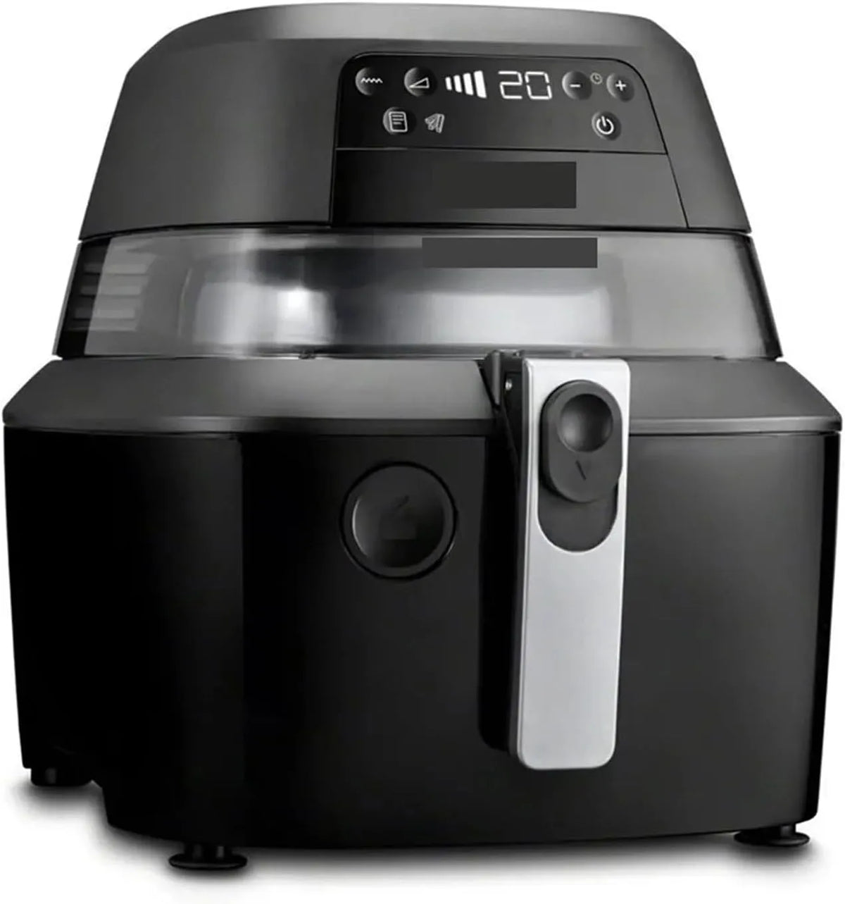 Airfryer, elektrische friteuse Zwarte Airfryer Slimme assistent, Geniet van het leven Safehappy