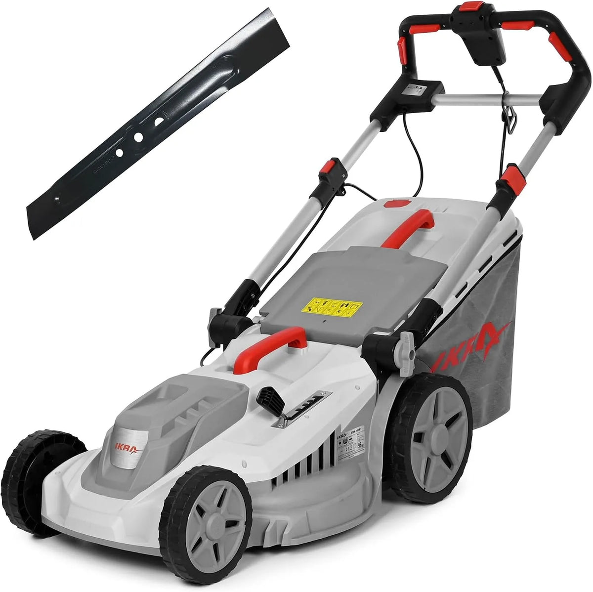 Grasmaaier met 2000 W, 43 cm en draadloze werking, incl. reservemessen