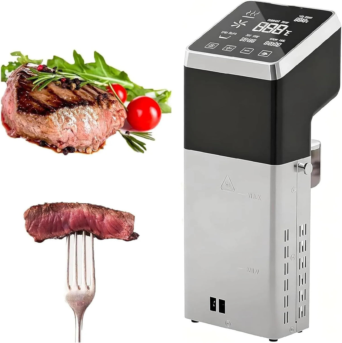 Krachtige 1600 W sous-vide-dompelthermostaat gebruik een nauwkeurigheid van ±0,1°C