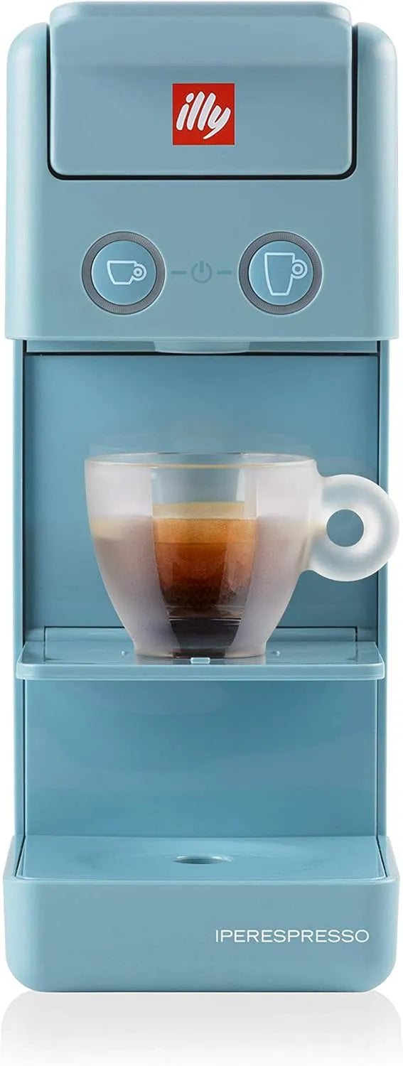 Espressomachine Y3.3 met 10 x 29,80 x 25,40 cm, koffiezetapparaat Y3.3 voor Iperespresso capsules in amalfiblauw