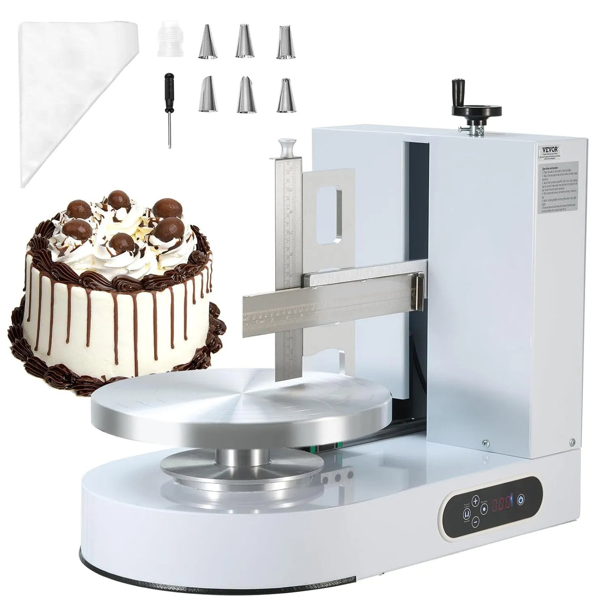 Machine met 15,24-35,56 cm, 20 cm, wit en crème, voor 15,24-35,56 cm cake wit