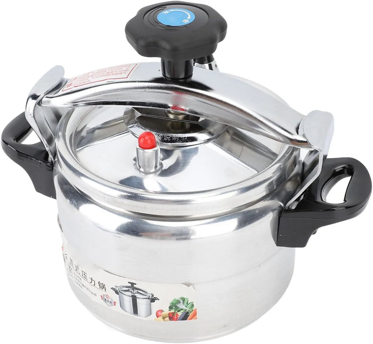 Snelkookpan, 6L, aluminium, sauzen, vlees, draait u de knop in de tegengestelde richting
