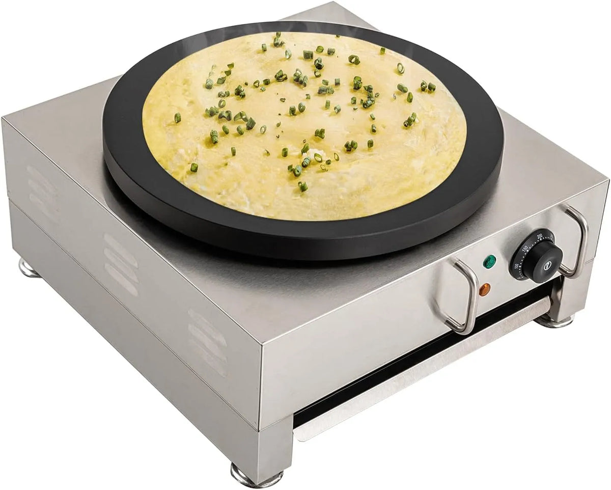 16 inch, 2800 W, Barbecue, voor keuken, Elektrische pannenkoekenmaker, instelbare temperatuur, crêpe-grillplaat