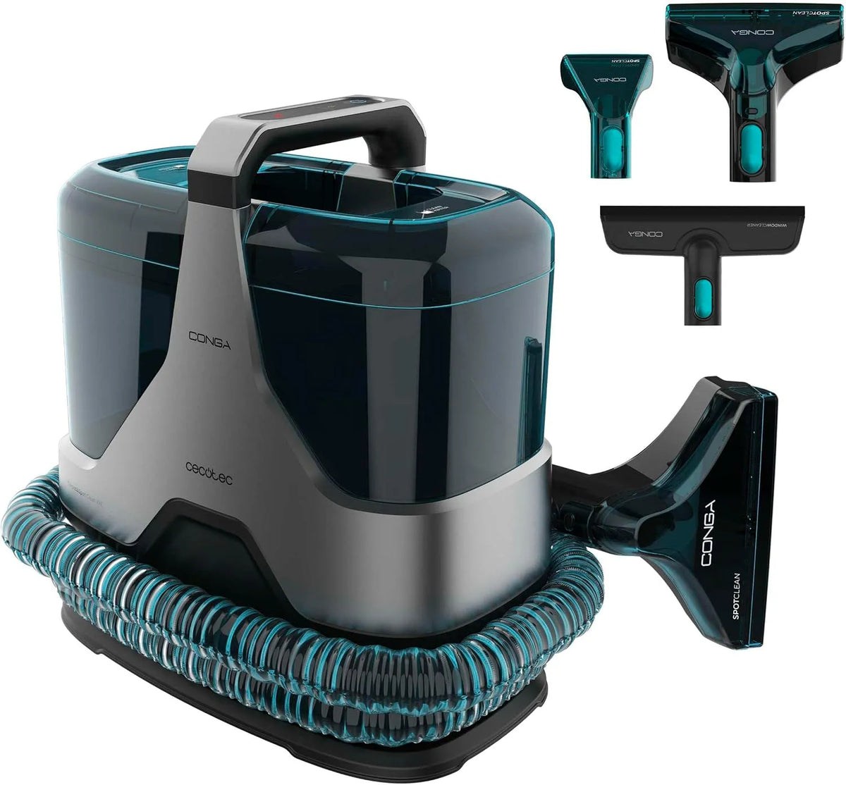 Stofzuiger met 600 W, 15 kPa, 1300 ml, 1100 ml, 3-in-1 en waterreservoir