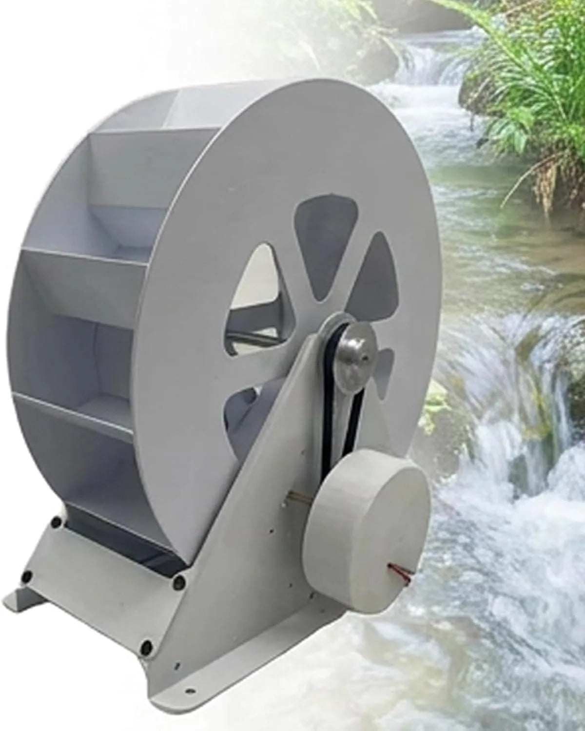 Generator, 50 W/100 W waterturbine-generator, draagbare micro-waterkrachtgenerator, geluidsarm riemaandrijving voor beken, onafhankelijk van het, 1