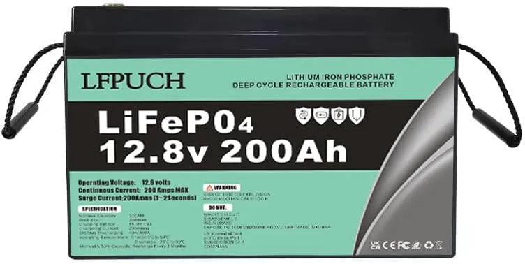 Leisure batterij LiFePO4 met 200Ah, ingebouwde BMS, 12V, 5000 levenscycli en energieopslagsystemen, geschikt voor fotovoltaïsche systemen