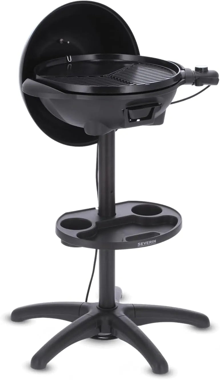Barbecue met 2.000 W, regelbare thermostaat en zwart, grilloppervlak Ø 41 cm