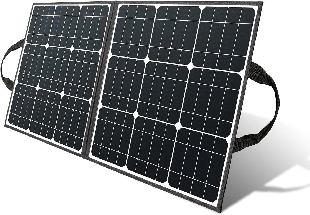 Zonnepaneel, 100 W, 6,3 x 3,0 mm, 51 x 52 x 2 cm, 18 W, 4 extra aansluitingen 8 mm DC-adapter