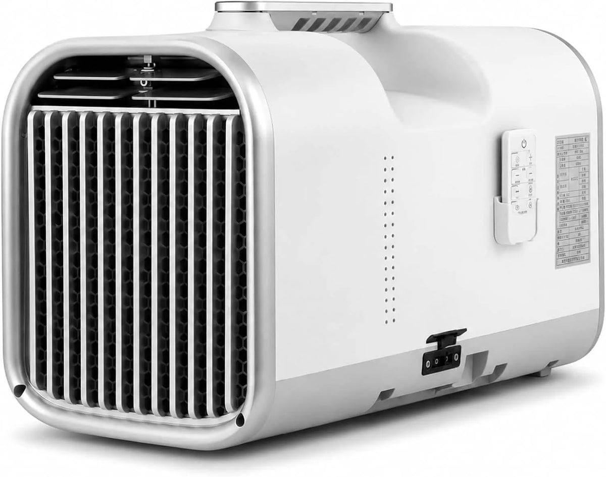 Mobiele airconditioner, 4400 BTU, 1300 W, 4-in-1, 42dB fluisterstille autoverdamping, draagbare beugel voor slaapkamer